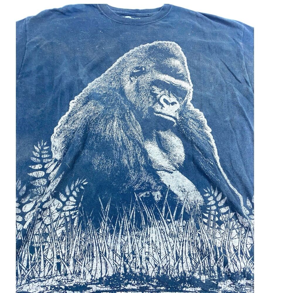 Vintage T Shirt Mens XL Black Atlanta Zoo Gorilla Nature Animals Y2K Graphic Tee - Picture 2 of 8